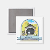 Vermont Covered Bridge Magnet (Vorderseite/Rückseite)