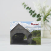 Vermont Covered Bridge Postkarte (Stehend Vorderseite)