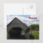 Vermont Covered Bridge Postkarte (Vorne/Hinten)