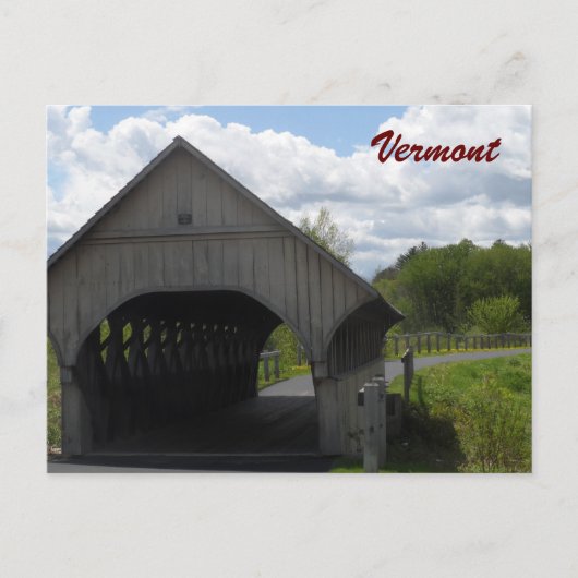 Vermont Covered Bridge Postkarte (Vorderseite)