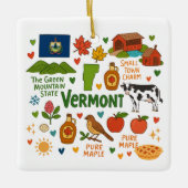 Vermont Custom Family Trip Christmas Keramikornament (Vorderseite)