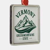 Vermont Der grüne Staat Ornament Aus Metall (Rechts)