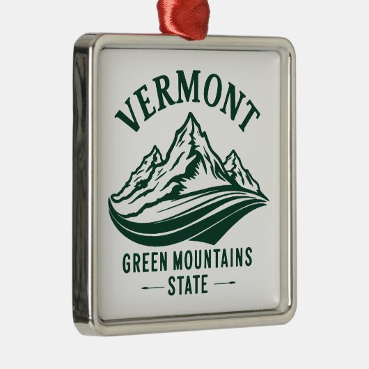 Vermont Der grüne Staat Ornament Aus Metall (Rechts)