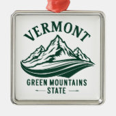 Vermont Der grüne Staat Ornament Aus Metall (Vorne)