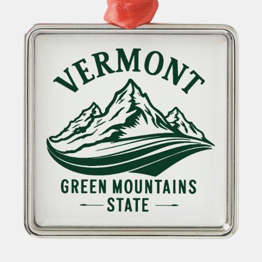 Vermont Der grüne Staat Ornament Aus Metall (Vorne)