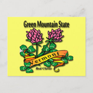 Vermont Der grüne Staat Rote Klee Postkarte
