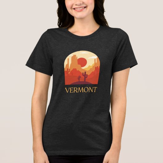  Vermont: Desert Oasis Tri-Blend Shirt (Vorderseite)