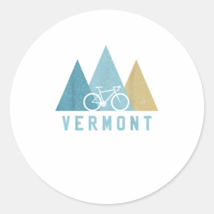 Vermont Fahrrad Vintage-Radsport Berge MTB Runder Aufkleber