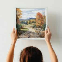 Vermont Farm Im Fünfspänner über den Gotthard Poster