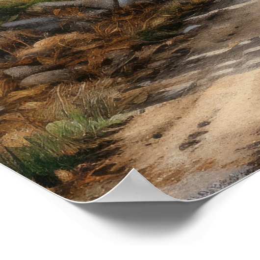 Vermont Farm Im Fünfspänner über den Gotthard Poster (Ecke)