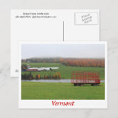 Vermont Farm October Rain Postkarte (Vorne/Hinten)
