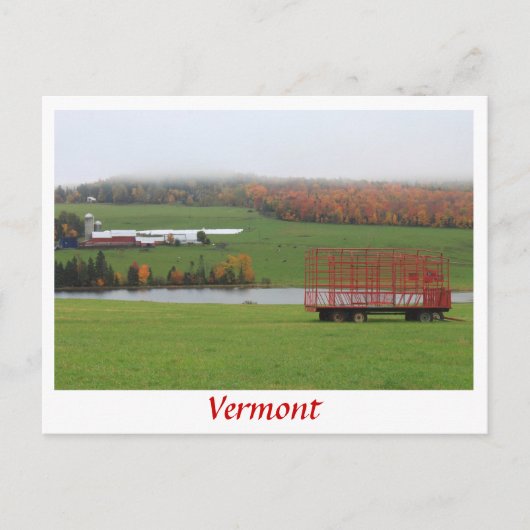 Vermont Farm October Rain Postkarte (Vorderseite)