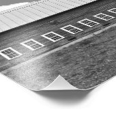 Vermont Farm Woodstock VT Roter Stall Schwarz und Fotodruck (Ecke)