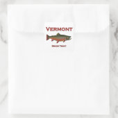 Vermont Fischen - Bachforelle Quadratischer Aufkleber (Tasche)