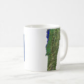 Vermont Flag + Karte Tasse (VorderseiteRechts)