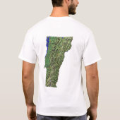 Vermont Flag Map City T - Shirt (Rückseite)