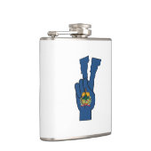 Vermont Flag Peace Sign Flachmann (Rechts)