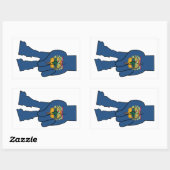 Vermont Flag Peace Sign Rechteckiger Aufkleber (Blatt)