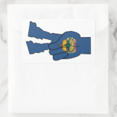 Vermont Flag Peace Sign Rechteckiger Aufkleber (Tasche)