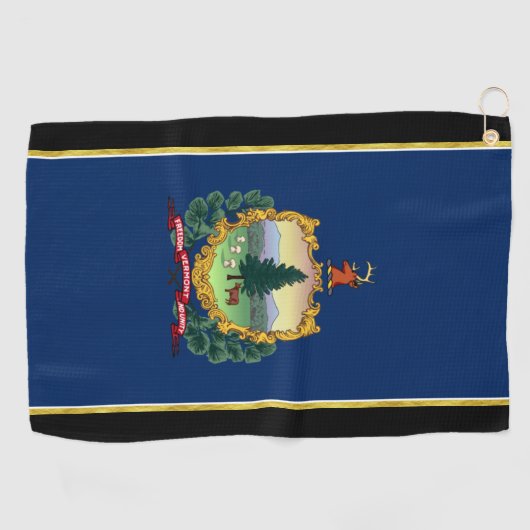 Vermont-Flagge Golfhandtuch (Horizontal)