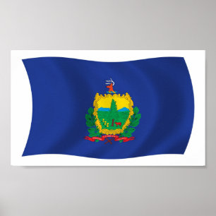 Vermont-Flagge Poster Druck
