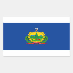 Vermont-Flagge Rechteckiger Aufkleber
