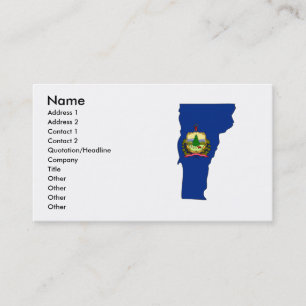 Vermont-Flaggen-Karte Visitenkarte