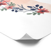 Vermont Floral Watercolor Staat Poster (Ecke)