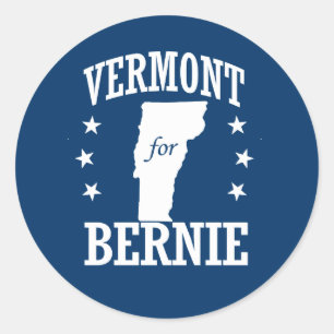VERMONT FÜR BERNIE RUNDER AUFKLEBER