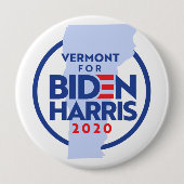 Vermont für Biden Harris Button (Vorderseite)