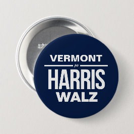 Vermont für Harris Walz Button