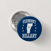 VERMONT FÜR HILLARY BUTTON (Vorne & Hinten)