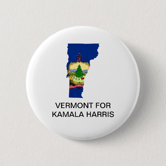 VERMONT für Kamala Harris 2024 Button (Vorderseite)