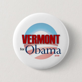 VERMONT für Obama Button