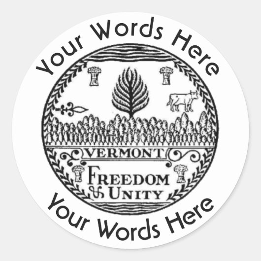 Vermont Great Siegel Custom Aufkleber (Vorderseite)
