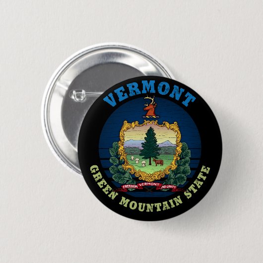 VERMONT GREEN BERGSTAAT FLAG BUTTON (Vorne & Hinten)