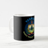 VERMONT GREEN BERGSTAAT FLAG KAFFEETASSE (Vorderseite Links)