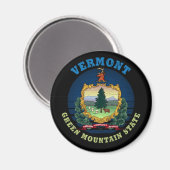 VERMONT GREEN BERGSTAAT FLAG MAGNET (Vorderseite/Rückseite)