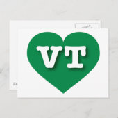 Vermont Green Heart - I Liebe VT Postkarte (Vorne/Hinten)