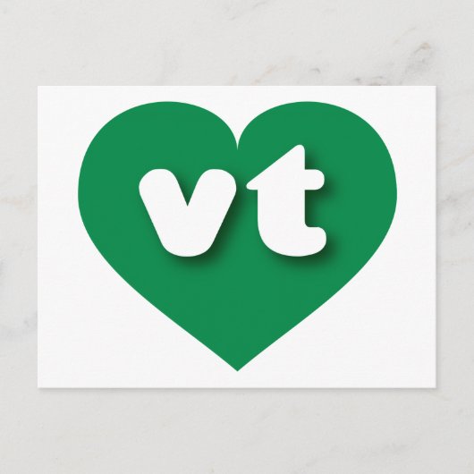 Vermont green heart - I Liebe vt Postkarte (Vorderseite)