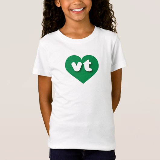 Vermont green heart - I Liebe vt T-Shirt (Vorderseite)