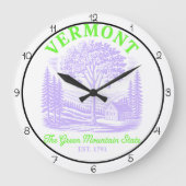 Vermont Green Mountain State Cabin Große Wanduhr (Vorderseite)
