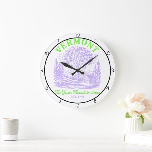 Vermont Green Mountain State Hütte  Große Wanduhr (Zuhause)