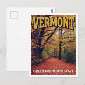 Vermont Green Mountain State Postkarte (Vorne/Hinten)