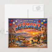 Vermont Greetings Postkarte  (Vorne/Hinten)