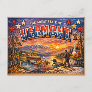 Vermont Greetings Postkarte 