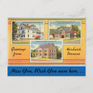 Vermont, Grüße aus Hardwick Postkarte