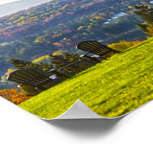 Vermont Herbst Abend View Poster (Ecke)