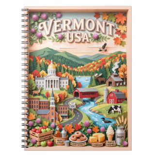 Vermont Herbst Reise Neuengland Natur Wahrzeichen Notizblock