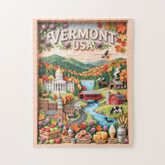 Vermont Herbst Reise Neuengland Natur Wahrzeichen Puzzle